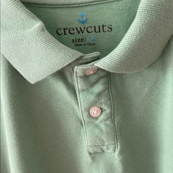Crewcuts Green Polo Shirt for Kids with Dinosaur Patch. - Picture 4 of 6